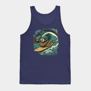 Surfin Sloth Tank Top